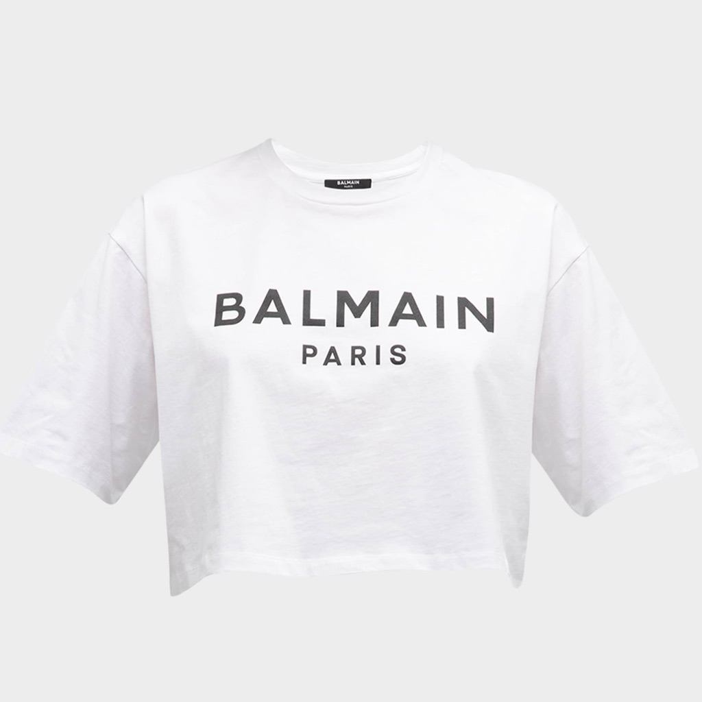 Logo Cotton Jersey Cropped T-Shirt